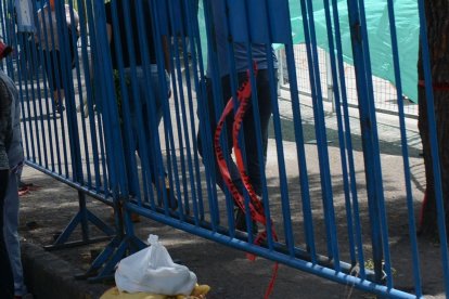 Ayer se reforzó la seguridad en el centro de abastos. Los comerciantes dicen que no tolerarán robos en el lugar.