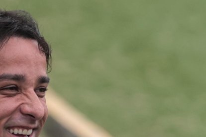 Toda la alegría del entrenamiento lo demuestra Gabriel Marques.