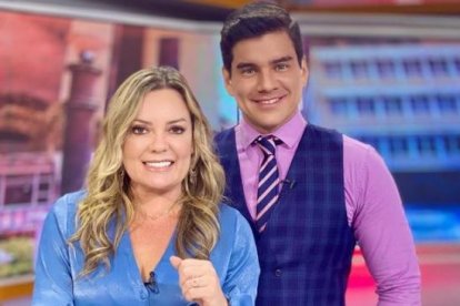 Los presentadores en el programa 'Noticias de la Mañana' de RTS.