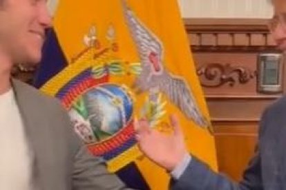 Eduardo Maruri y Guillermo Lasso, en el polémico video.