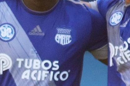 La dupla del gol del Emelec: Alejandro Cabeza y Facundo Barceló.