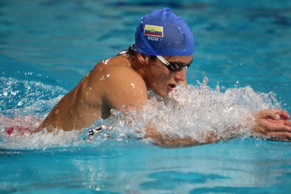 El nadador ecuatoriano Tomás Peribonio debutó en los JJ.OO. de Tokio en los 400 metros combinados.
