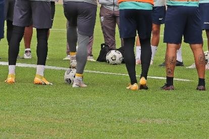 Orense y una oración antes del último entrenamiento para recibir a Barcelona.