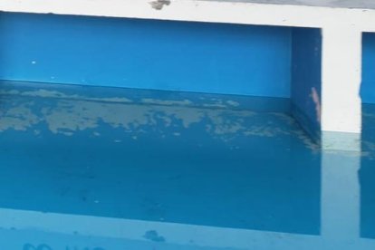 Internos adecuaron el área y lo transformaron en una piscina. En este mismo espacio también se observa dibujada sobre una pared imágenes alusivas a organizaciones criminales
