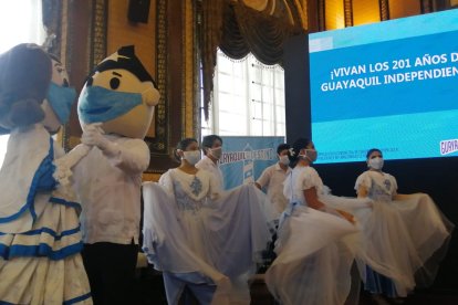 Así fue la presentación del programa de festejo por las fiestas de Guayaquil que se avecinan.