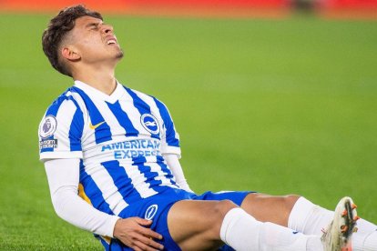Jeremy Sarmiento sufrió una lesión, en el último duelo que disputó con el Brighton.