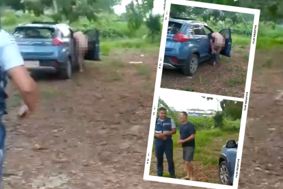 En la grabación se observa al hombre y a la mujer sin ropa.