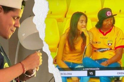 No iniciaba el partido, cuando en pantalla apareció una pareja bastante peculiar.