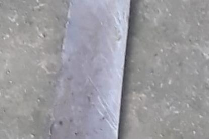 El cuchillo utilizado por el atacante para intimidar a su víctima.