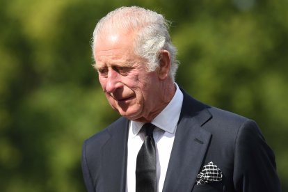 Acompañado a su izquierda por una fotografía de Isabel II, el rey repasó uno por uno la situación de los miembros de su familia.