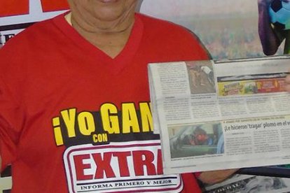 Juana Guzmán, del suburbio de Guayaquil, se ganó 100 dólares con su EXTRA.