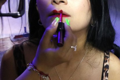 Algunas de las participantes llevaron a sus propias maquillistas.