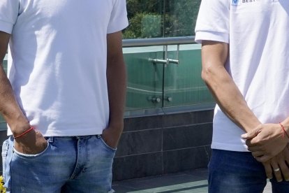 Byron Guamá (i), Pablo Caicedo, Carlos Gálviz y Santiago Montenegro (d) tienen como meta dar pelea en la Vuelta a Costa Rica.