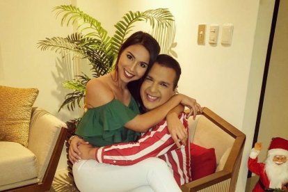 Los hermanos durante una sesión fotográfica que ella guarda con cariño.