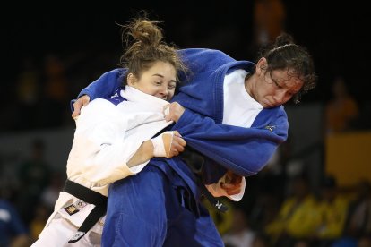 Estefanía García en uno de los combates de los Juegos Panamericanos de Toronto, donde consiguió la histórica medalla de oro en su división.