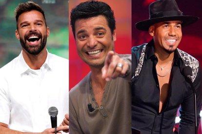 Ricky Martin, Chayanne y Romeo Santos.
