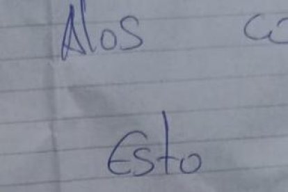 Este es el papel dejado en un negocio en el noroeste de Guayaquil.