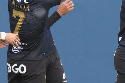 Los chicos gol de Independiente del Valle: Lautaro Díaz, Jordy Alcívar, Marcelo Martins y Michael Hoyos.