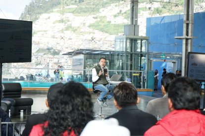 Pabel Muñoz, alcalde de Quito, dio su primer informe desde el Parque Museo del Agua