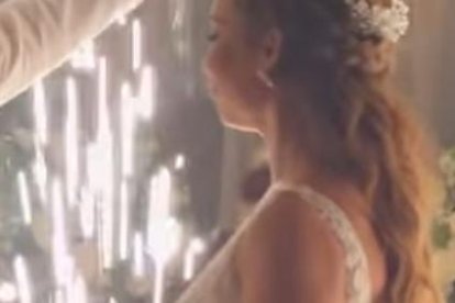 Joao Rojas y Kristy Alvarado en su boda.