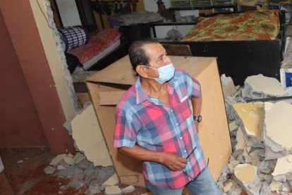 Una vivienda del Guasmo sufrió daños por un estallido.