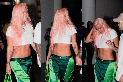 Imágenes del cuerpo de Karol G. Ella se ha sometido a dieta y ejercicios.