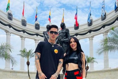 Los cantantes mexicanos llegaron a Guayaquil la mañana del 16 de junio de 2023.