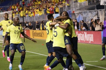 Toda la alegría de Ecuador en la victoria ante Costa Rica.