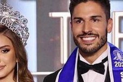 Andrea con Iván Álvarez Guedes al finalizar la gala.