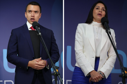 Daniel Noboa y Luisa González.