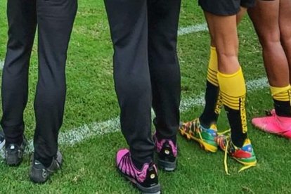 Barcelona y su oración antes de cada entrenamiento.