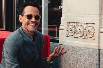 Marc Anthony recibió su estrella en el Paseo de la Fama.