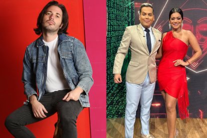 El actor Víctor Araúz se ríe del programa Los Hackers de la Farándula.