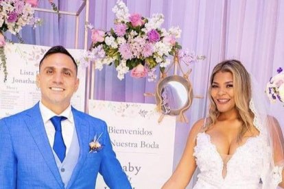 Jonathan Sánchez y Gabriela Ramírez se casaron el pasado abril.