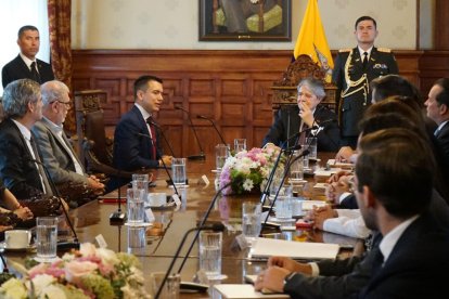 El presidente Guillermo Lasso se reunió con Daniel Noboa.