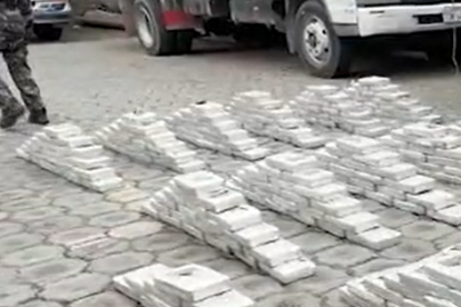 La droga estaba en ladrillos.