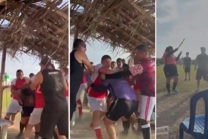 El ataque a los árbitros quedó registrado en un video aficionado.