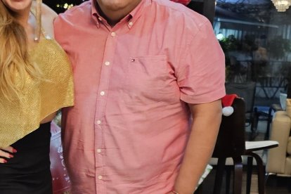 Mariela Viteria durante la fiesta de Navidad realizada en su casa