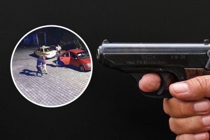 El conductor del taxi se enfrentó a uno de los delincuentes.