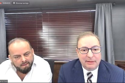 Xavier Jordán y Richard Díaz, rueda de prensa vía Zoom.