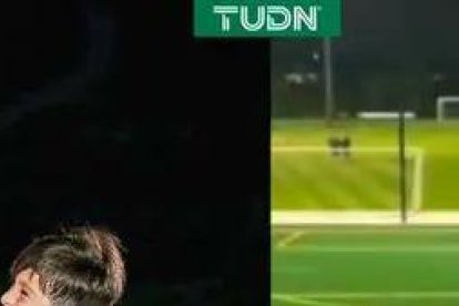 Thiago Messi le sigue los pasos a su padre.