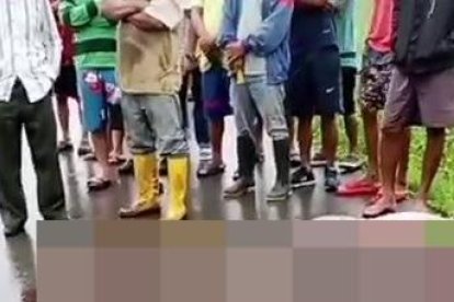 Los pobladores se alarmaron al ver los cuerpos sin vida en una vía del recinto.