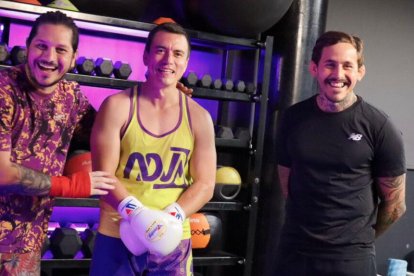 Chito Vera y Daniel Noboa entrenando, foto subida en octubre del 2023 por el presidente