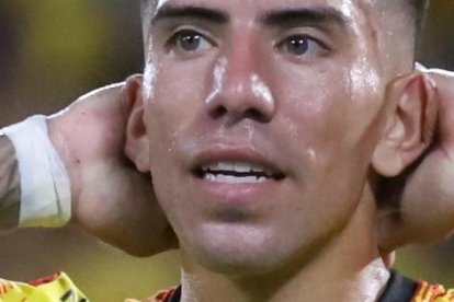 La cara de Braian Oyola lo dice todo, el empate deja mal parado a Barcelona