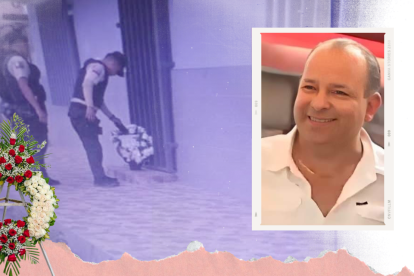 Agentes policiales retiraron el curioso obsequio que dejaron en casa del alcalde Romel Cedeño.