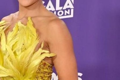 Alejandra Jaramillo durante la pasarela de la alfombra roja de los Latin American Music Awards.