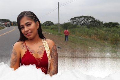 El cadáver fue hallado en este sector de Durán.