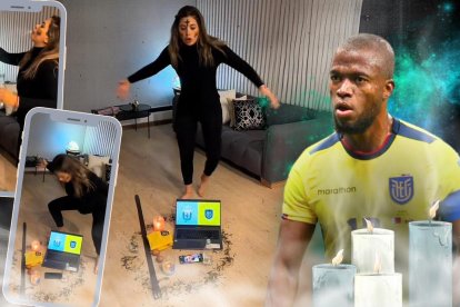 Posh Paredes Quinteros en plena sesión de limpieza de la Tricolor.