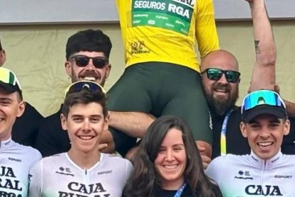 Jefferson Cepeda celebró en el Tour of Qinghai Lake.