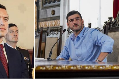 Daniel Noboa, Presidente de Ecuador y Aquiles Álvarez, alcalde de Guayaquil.